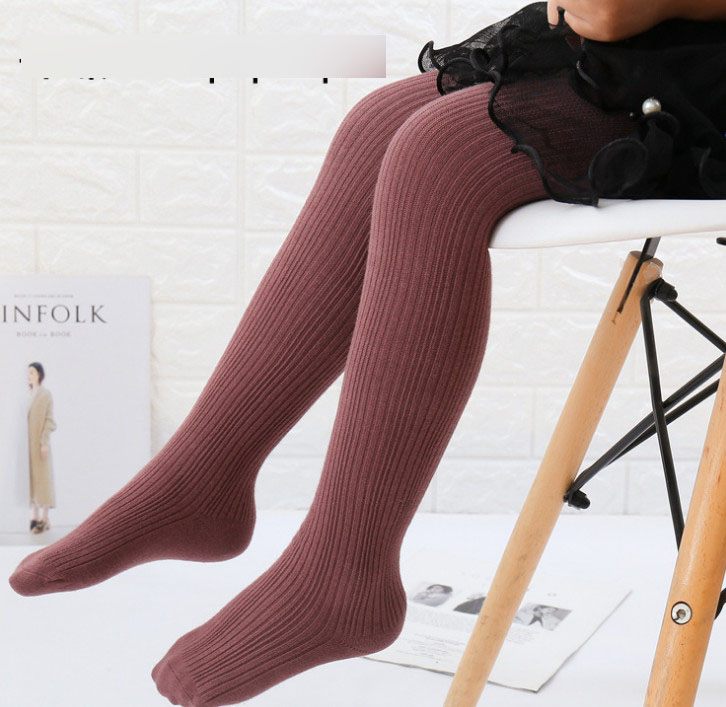 Kids Vertical Stripe Leggings Children Cotton Knitting Tight Pants Girl Dance Stocking Pantyhose 10 Pcs Wholesale