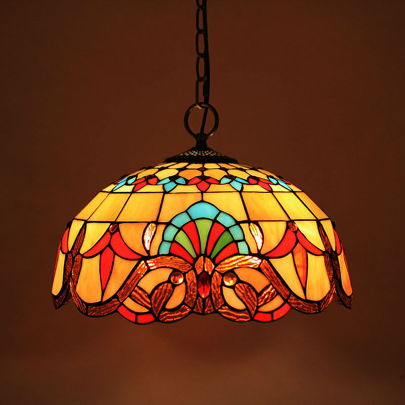 Stained Glass Suspended Luminaire Tiffany Baroque pendant lights for Home Parlor Dining Room Chain Pendant lamps E27 90-260V
Stained Glass Suspended Luminaire Tiffany Baroque pendant lights for Home Parlor Dining Room Chain Pendant lamps E27 90-260V