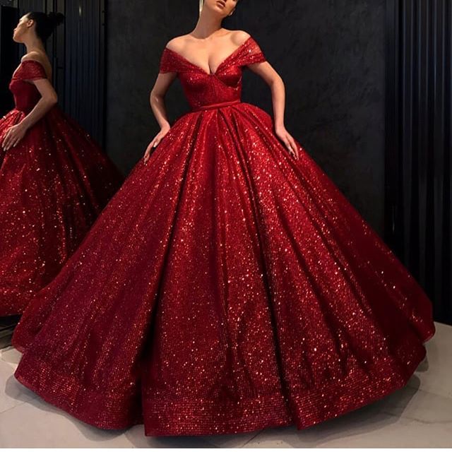 2019 Dark Red Off The Shoulder Evening Dresses Sparking Sequins Ball Gown Dubai Arabic Style Formal Occasion Dresses Prom Gown Custom Made, Burgundy
2019 Dark Red Off The Shoulder Evening Dresses Sparking Sequins Ball Gown Dubai Arabic Style Formal Occasion Dresses Prom Gown Custom Made, Burgundy