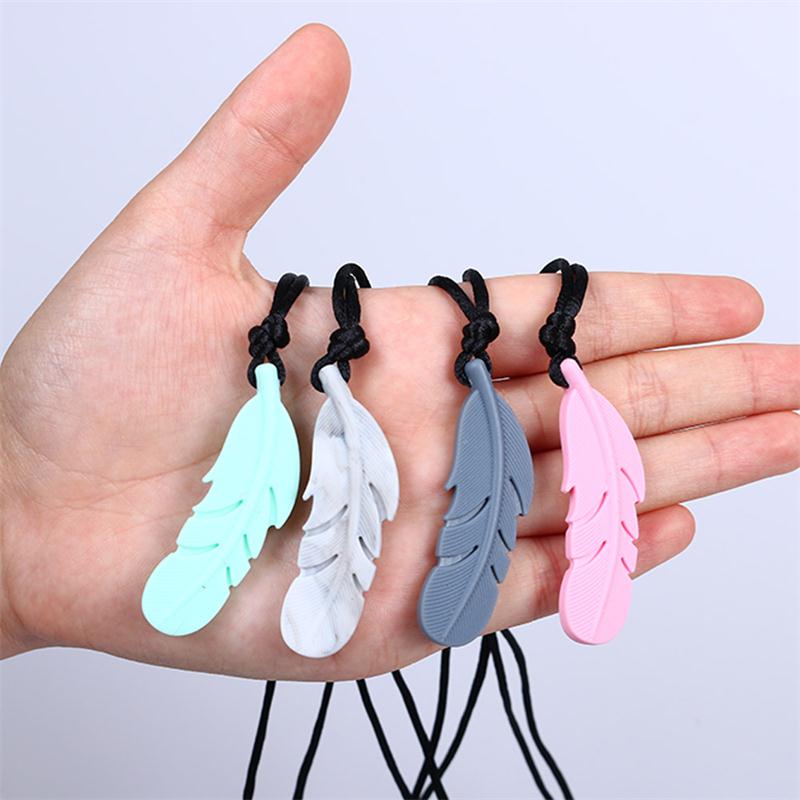 Food Silicone Beads Feather Teether Silicone Pendant For Baby Silicone Necklace Baby Teether Leaf Teething Necklaces
Food Silicone Beads Feather Teether Silicone Pendant For Baby Silicone Necklace Baby Teether Leaf Teething Necklaces