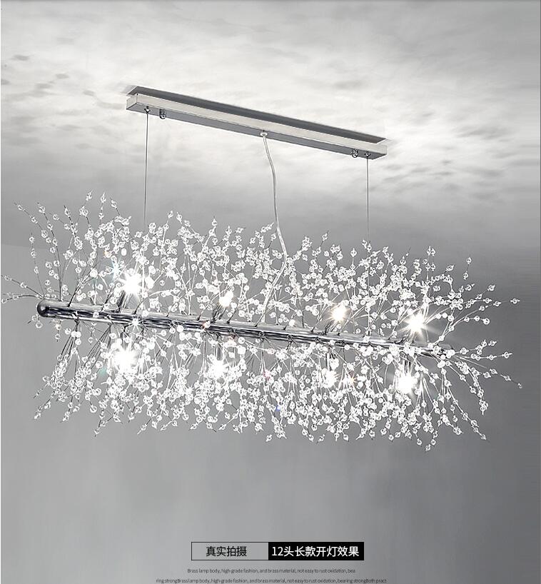Modern Chandelier Lights Crystal Chandeliers Lighting Fixtures Chain Hanging Pendant Lamps for Stairs Loft Light Fixtures
