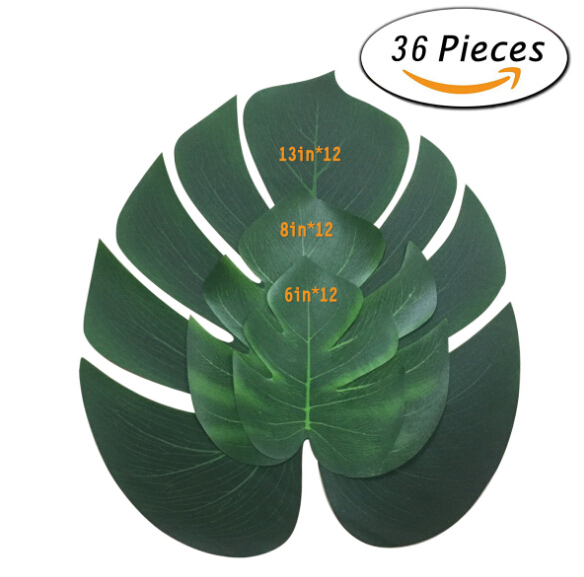 Artificial Tropical Palm Leaves Petal Silk Flower Decoration Set for Hawaii Luau Party Decorations Beach Theme Wedding Table Home garden