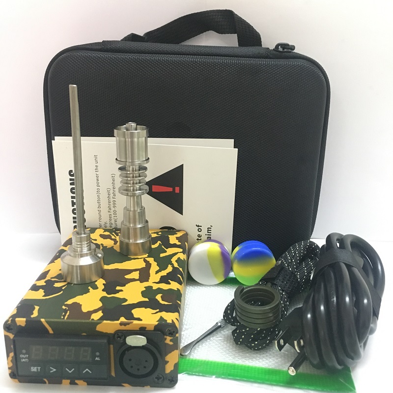 Enail E-nail kits protable dab rig with QUartz TI titanium dabber nails PID TC control box glass bubble water bong kits
Enail E-nail kits protable dab rig with QUartz TI titanium dabber nails PID TC control box glass bubble water bong kits