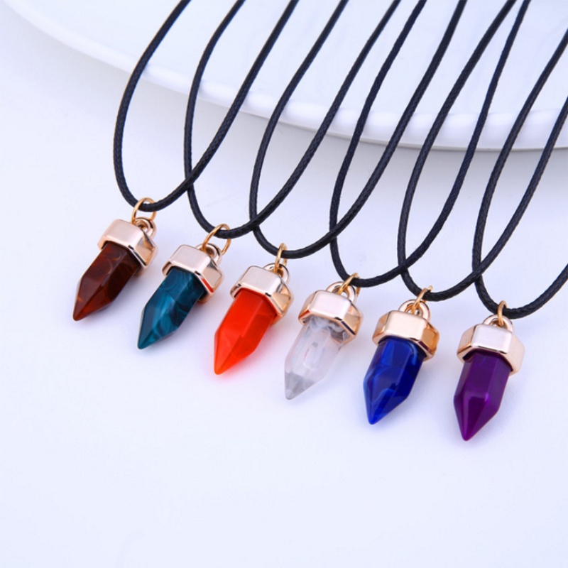 Smart Natural Stone Pendant Druzy Drusy Necklace Stainless Steel chain Bullet Hexagonal prism Black Lava Diffuser Necklace Jewelry
Smart Natural Stone Pendant Druzy Drusy Necklace Stainless Steel chain Bullet Hexagonal prism Black Lava Diffuser Necklace Jewelry