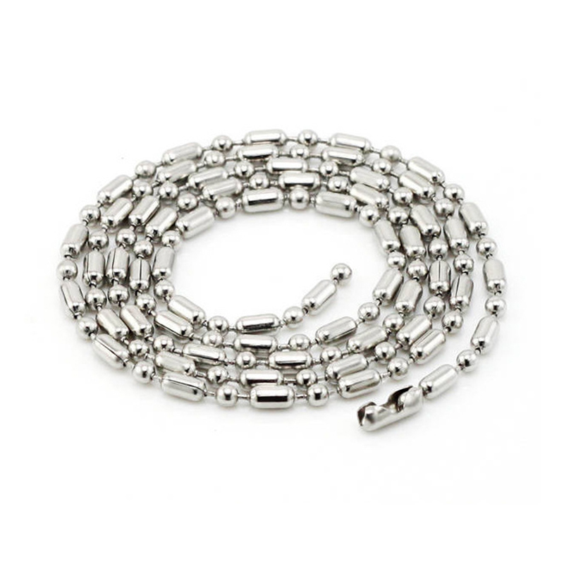 316L Stainless Steel Bamboo Bead Chains Link Necklace Jewelry Accessories High Quality Men Women Lobster Clasps Chain Jewelry