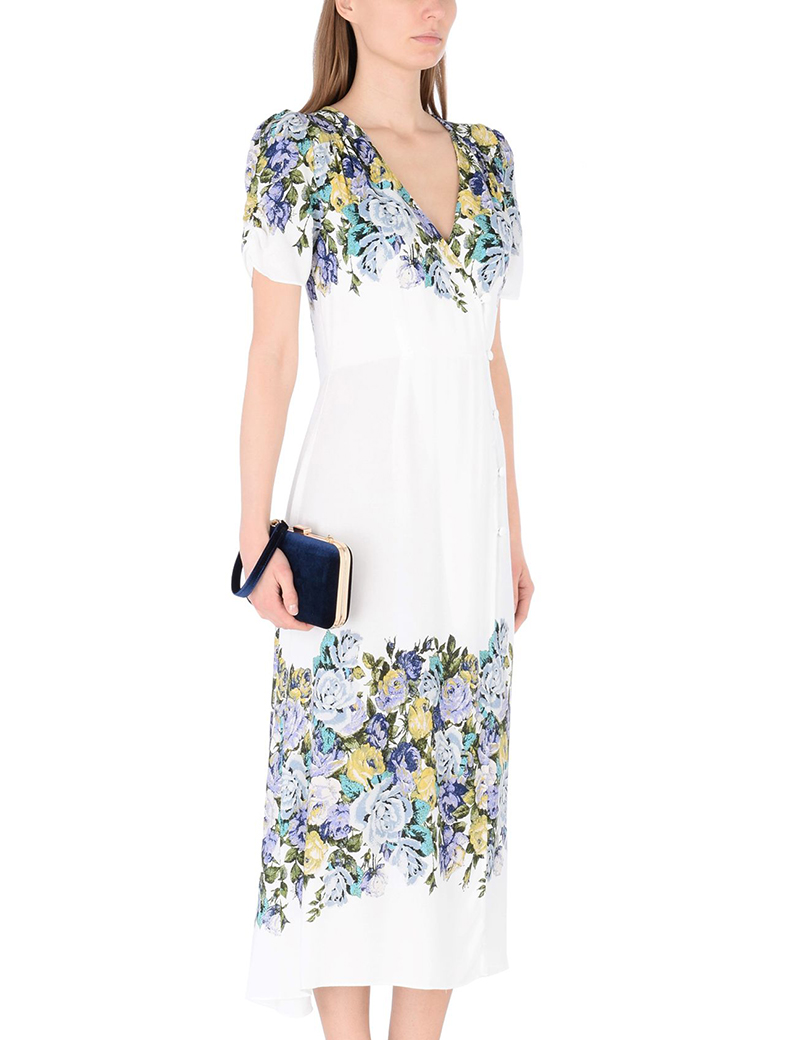 Floral Flower Print Dress V-Neck Dresses Shrot Sleeve Mid-Calf Casual Dresses 04K603, As pictures
Floral Flower Print Dress V-Neck Dresses Shrot Sleeve Mid-Calf Casual Dresses 04K603, As pictures