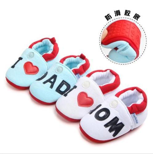 Newborn Baby Shoes Cute Baby Girl Boy Round Toe Flats Soft Slippers Shoes I Love MOM/DAD, White
Newborn Baby Shoes Cute Baby Girl Boy Round Toe Flats Soft Slippers Shoes I Love MOM/DAD, White