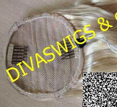 White blonde Fuffy wavy ponytail hairpiece color 613 ,Raw virgin hair blond wavy ponytail hair extension 120g 140g