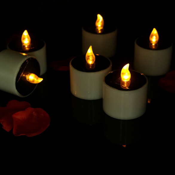 Solar LED Candle Electric LED Candle Light Solar Power Energy Christmas Decoration Holloween Home Decor Eco-friendly