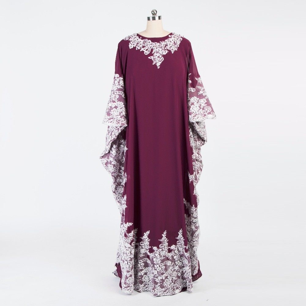 Chiffon Muslim Mother Of The Bride Dresses Kaftan Dubai Arabian Long Sleeve Lace Wedding Groom Dress