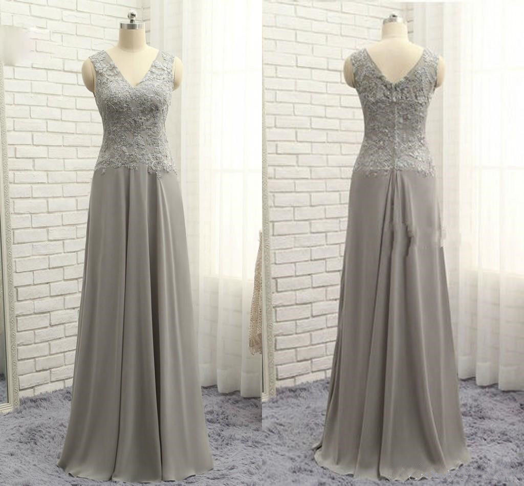 Gray Long Mother of the Bride Dresses Sleeveless Lace Chiffon Cocktail Party Gowns Plus Size Wedding Guest Dress
Gray Long Mother of the Bride Dresses Sleeveless Lace Chiffon Cocktail Party Gowns Plus Size Wedding Guest Dress