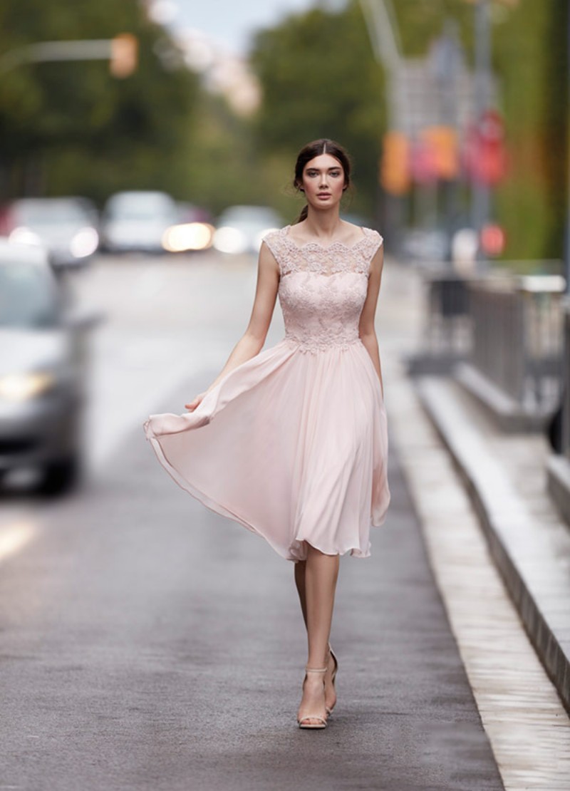 Carla Ruiz 2019 Pink Chiffon Mother Of The Bride Dresses A Line Cheap Wedding Guest Dress Arabic Lace Appliqued Dress Evening Wear