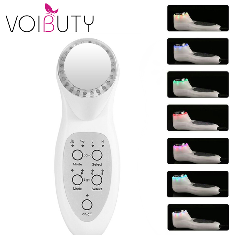 7 Color LED Photon Therapy Skin Rejuvenation Ultrasonic Facial Pore Cleanser Face Lift Anti Wrinkle SPA Facial Skin Care Beauty Massager от DHgate WW