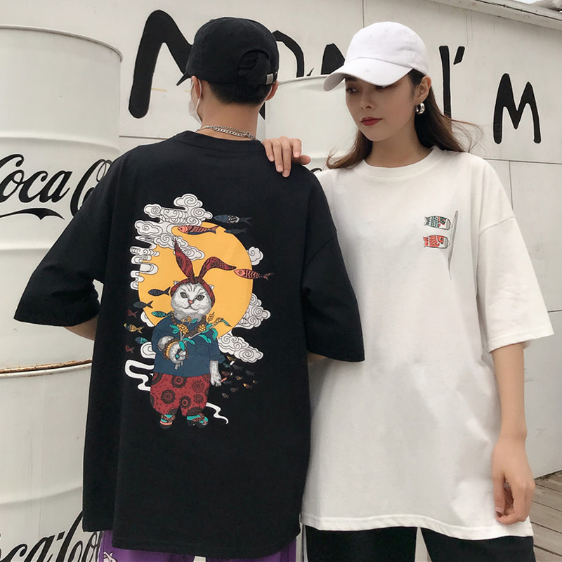Korean Casual Graphic Female T Shirts Summer Harajuku Anime Print Couple T-shirt Japanese Style Street Fashion Tee Tops, White
Korean Casual Graphic Female T Shirts Summer Harajuku Anime Print Couple T-shirt Japanese Style Street Fashion Tee Tops, White