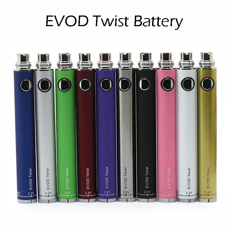 Evod Twist Battery E Cigarette Battery 650mAh 900mAh 1100mAh 1300mah Variable Voltage Batteries 3.3V-4.8V Fit 510 Vaporizer 10 Colors
Evod Twist Battery E Cigarette Battery 650mAh 900mAh 1100mAh 1300mah Variable Voltage Batteries 3.3V-4.8V Fit 510 Vaporizer 10 Colors
