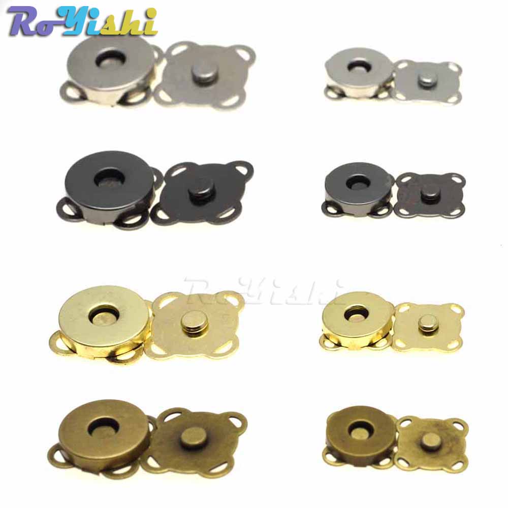 50pcs/lot Metal Magnetic Snap Fasteners Clasps Buttons Handbag Purse Wallet Craft Bags Parts Accessories 15mm 18mm 4 Colors
50pcs/lot Metal Magnetic Snap Fasteners Clasps Buttons Handbag Purse Wallet Craft Bags Parts Accessories 15mm 18mm 4 Colors