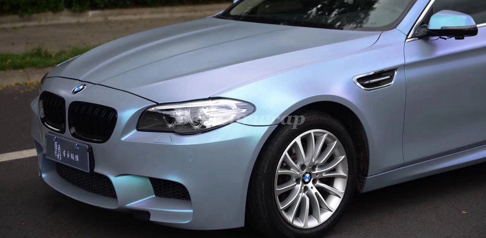 Chameleon Pearl Metal Gray blue Shift Vinyl Wrap Car Wrap Covering With Air bubble Free Like 3M quality Low tack glue Size:1.52*20m( 5x67ft