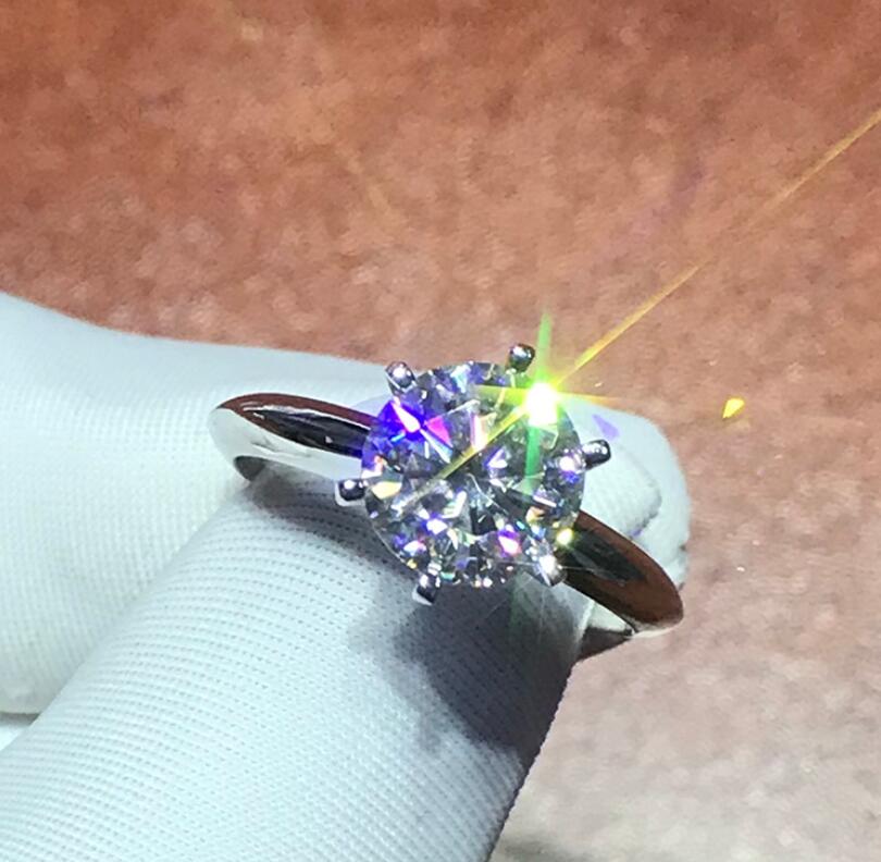 Victoria Wieck Brand New Jewelry Pure 100% Sterling Sier Solitaire Round Cut White Topaz CZ Dia Women Wedding Band Ring