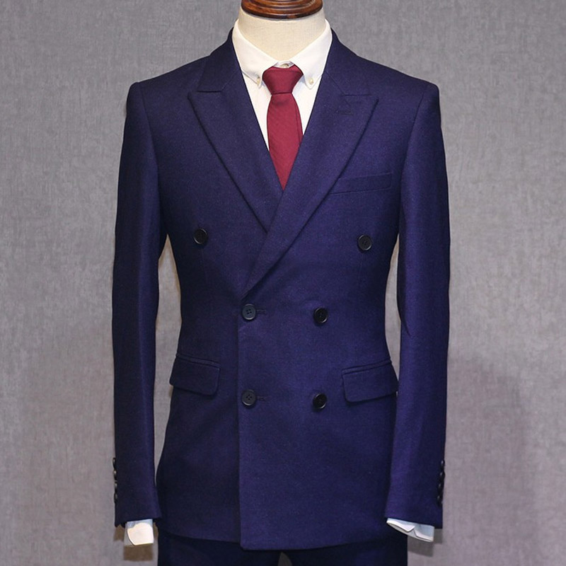 Blue Business Formal Men Suits for Wedding 2018 Peaked Lapel Double Breasted Custom Made Two Piece Groom Wedding Tuxedos (Jacket + Pants, Same as image
Blue Business Formal Men Suits for Wedding 2018 Peaked Lapel Double Breasted Custom Made Two Piece Groom Wedding Tuxedos (Jacket + Pants, Same as image
