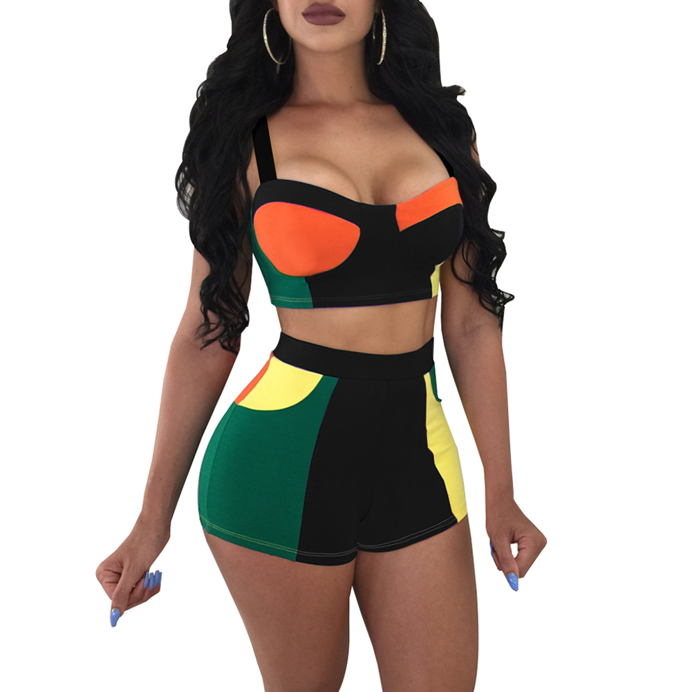 Anself Sexy 2 Piece Set Women Color Block Stitching Two Piece Set Sleeveless Crop Top and Shorts Suit Party Bodycon Outfits, White;black
Anself Sexy 2 Piece Set Women Color Block Stitching Two Piece Set Sleeveless Crop Top and Shorts Suit Party Bodycon Outfits, White;black