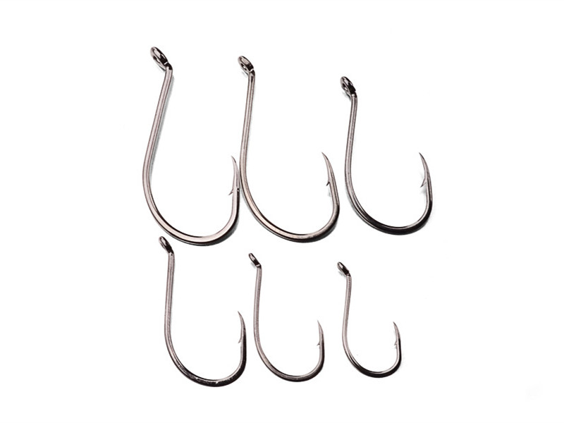 200pcs lot 8 Sizes 1 08 0 8299 Octopus Hook High Carbon Steel Barbed Fishing Hooks Fishhooks Pesca Tackle Accessories A025296l