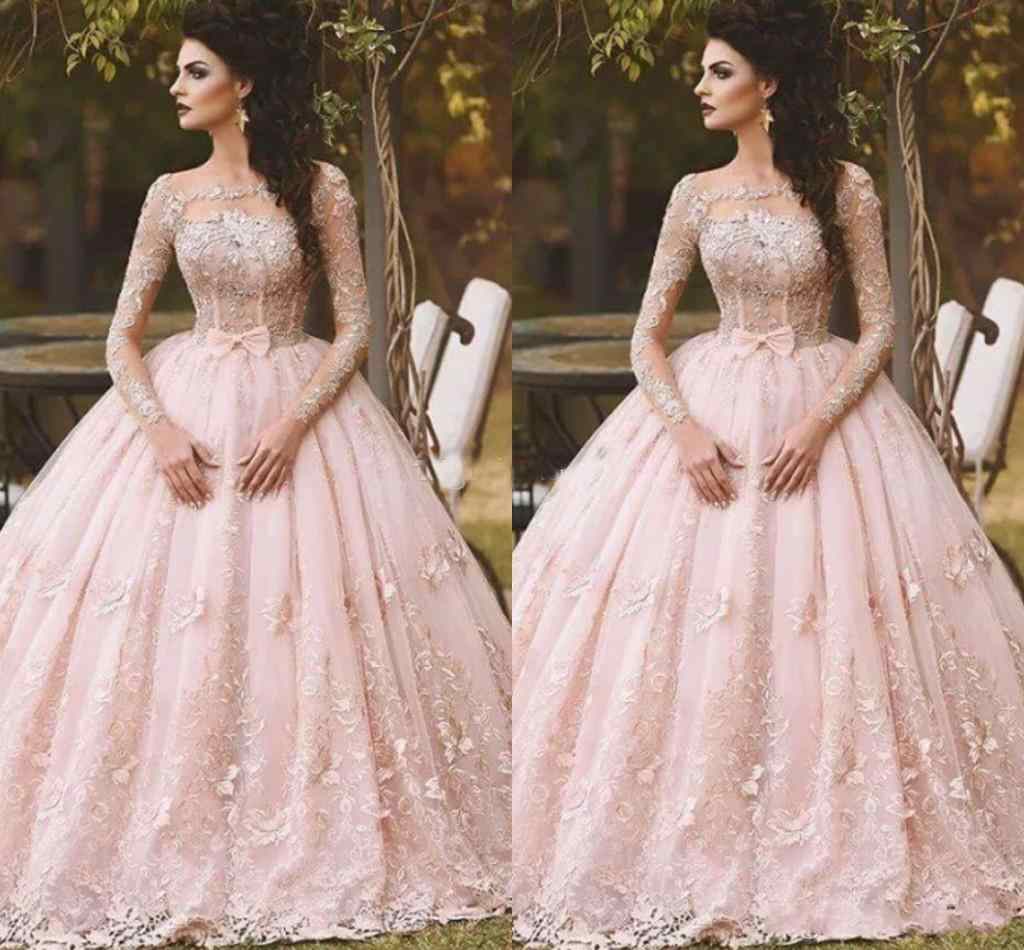 Blush Long Sleeve Prom Dresses Ball Gown Lace Appliqued Bow Sheer Neck 2019 Vintage Sweet 16 Girls Debutantes Quinceanera Dress Evening Gown, Black
Blush Long Sleeve Prom Dresses Ball Gown Lace Appliqued Bow Sheer Neck 2019 Vintage Sweet 16 Girls Debutantes Quinceanera Dress Evening Gown, Black