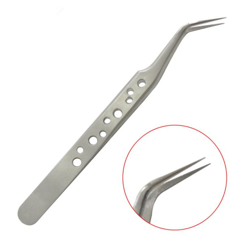 Eyelash High Quality Precision Curved Straight Clip Tweezers Anti-Static False Eyelash Tweezers Tool fast shipping F1117