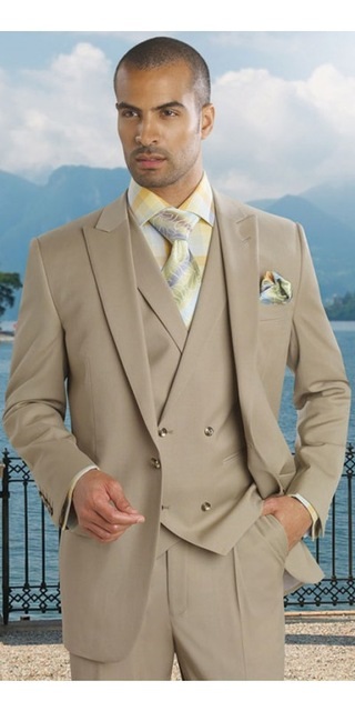 Custom Design Groom Tuxedos Peaked Lapel One Button Khaki Men's Business Suit Men Party Groomsmen Suits(Jacket+Pants+Tie+Vest)NO;276, Same as image
Custom Design Groom Tuxedos Peaked Lapel One Button Khaki Men's Business Suit Men Party Groomsmen Suits(Jacket+Pants+Tie+Vest)NO;276, Same as image