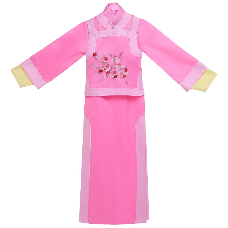 New blue and pink the Qing dynasty princess dress Chinese ancient manchu gown elegant female ethnic clothing