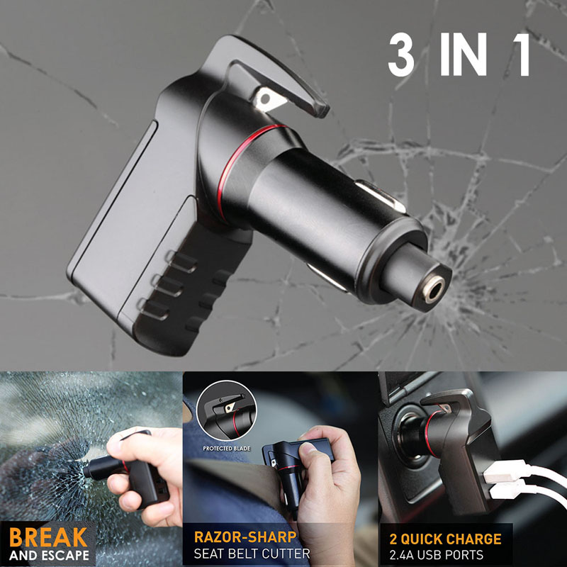 LEBEN Stinger USB Charger Emergency Escape Tool Car Charger Window Breaker Belt Cutter New arrival
LEBEN Stinger USB Charger Emergency Escape Tool Car Charger Window Breaker Belt Cutter New arrival