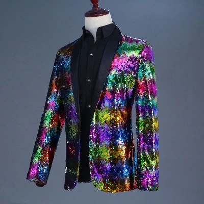 Freeship mens colorful sequined full bling tuxedo jacket/bar/club/studio/stage performance jacket/ASIA SIZE, Black;brown
Freeship mens colorful sequined full bling tuxedo jacket/bar/club/studio/stage performance jacket/ASIA SIZE, Black;brown