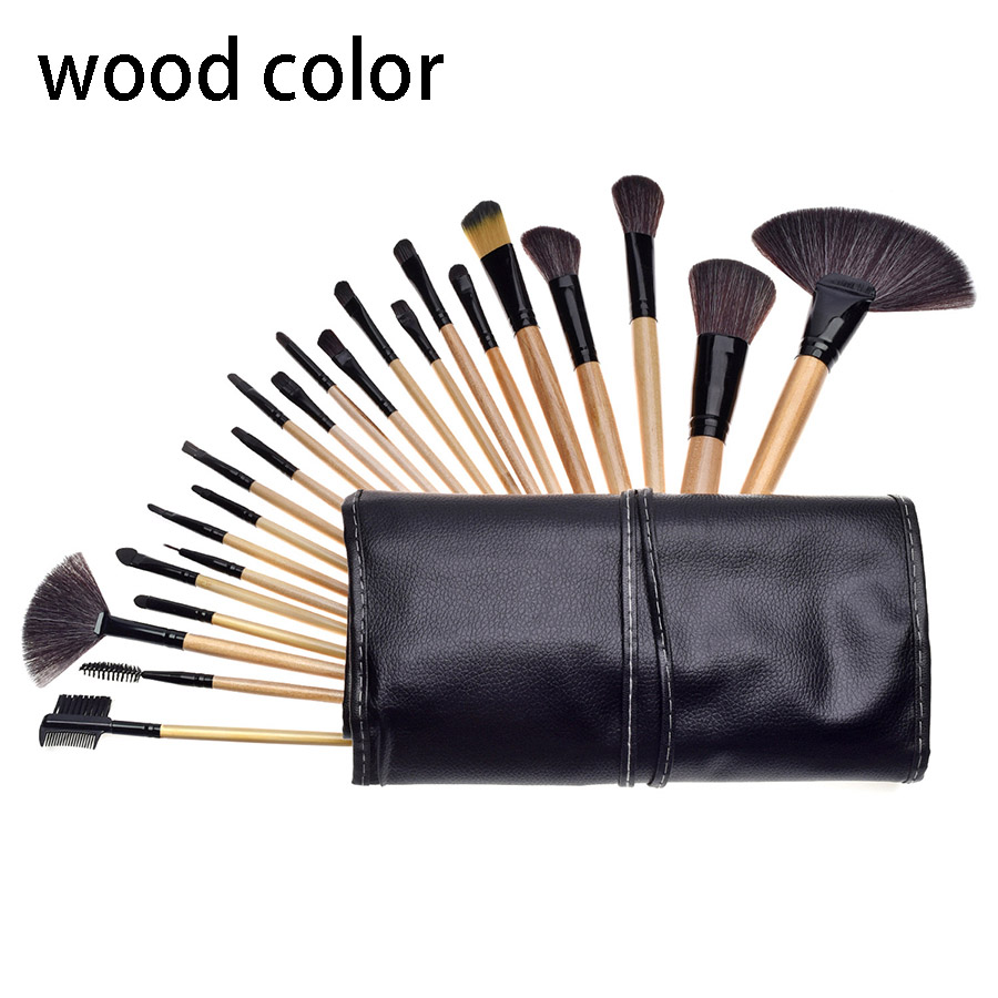 24pcs/set Professional Makeup Brush Set Case Portable Cosmetic Powder Lip Eyeshadow Brushes with Bag Make Up Tools Toiletry Kit Best quality