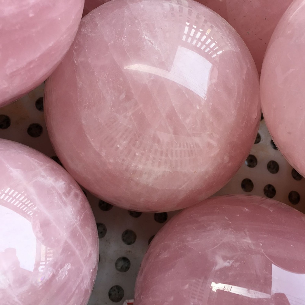 Big Size Natural pink rose quartz Sphere crystal ball healing7344677