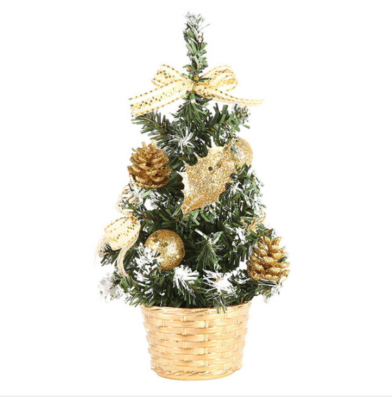 Mini Christmas Tree Table Decoration Small Pine Tree Festival Home Office Decor Party Ornaments Xmas