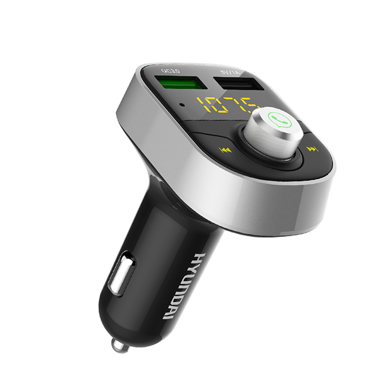 Multifunctional Bluetooth Car Adaptor - FM Transmitter, Hands-Free Call Support, and Rapid Charge USB Interface