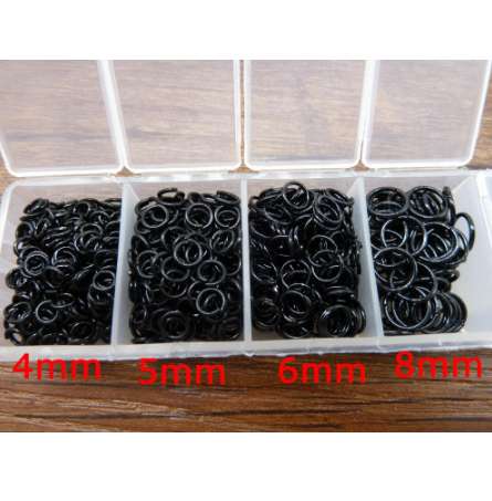Hot Newest 30gram Black 4,5,6,8mm Diameter Open Jump Rings Findings 
Hot Newest 30gram Black 4,5,6,8mm Diameter Open Jump Rings Findings