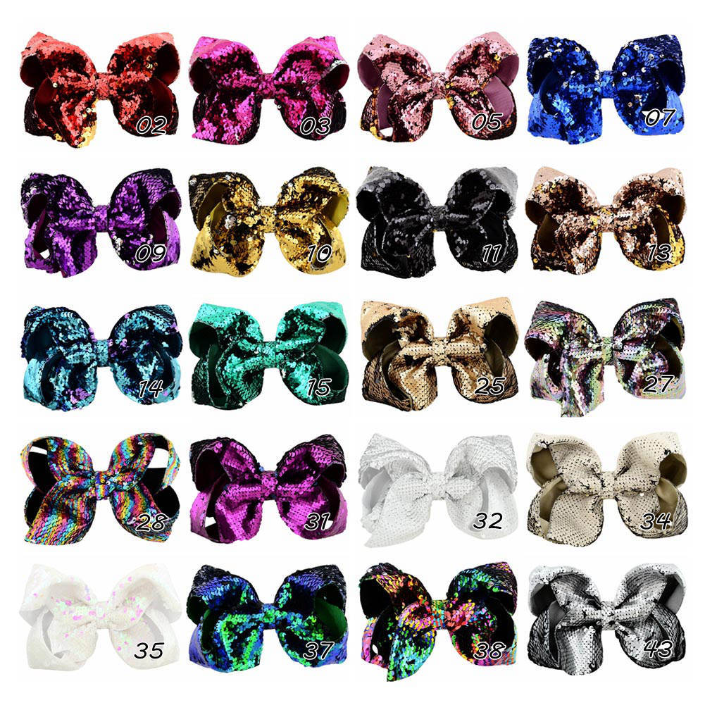 43 color 8 Inch Girls Sequins Hair Bow With Covered Hair Clips Jojo hairpin Barrettes Hairgrips, Randomly send
43 color 8 Inch Girls Sequins Hair Bow With Covered Hair Clips Jojo hairpin Barrettes Hairgrips, Randomly send