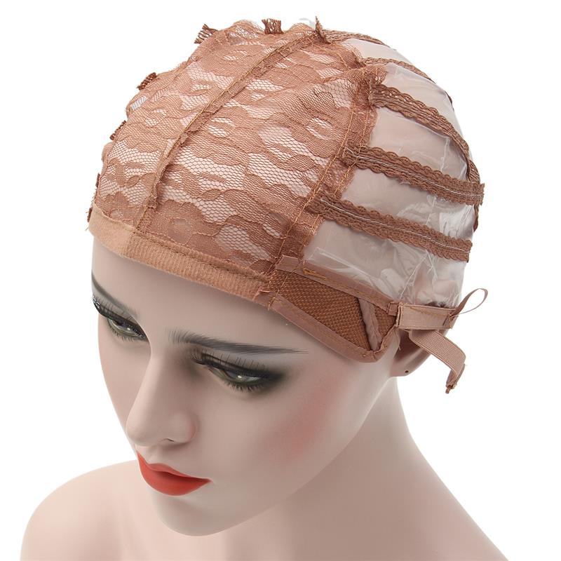 New Wig Top Stretch Mesh Caps Weaving Cap Back Adjustable Strap Hair Net For Making Wigs 3 Color X251111