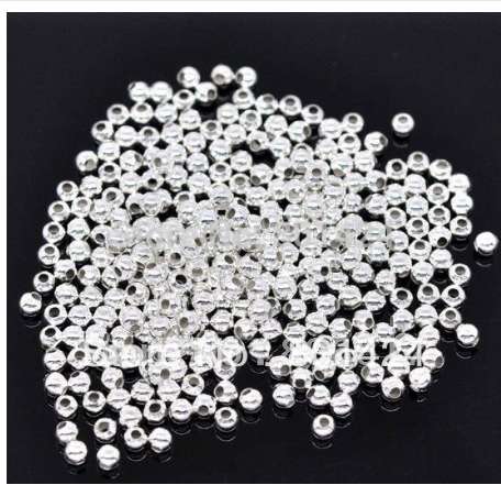 

500pieces/lot 58-252 2mm silver gold bronze rhodium crimp beads copper jewely finding crimp end beads making for jewelry