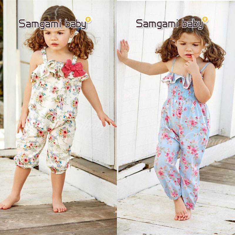 Baby Clothes Girl's Floral Print Jumpsuits Suspender Trousers Pants Cotton Blend Flower Print Kids Outfit Summer Rompers, Blue
Baby Clothes Girl's Floral Print Jumpsuits Suspender Trousers Pants Cotton Blend Flower Print Kids Outfit Summer Rompers, Blue