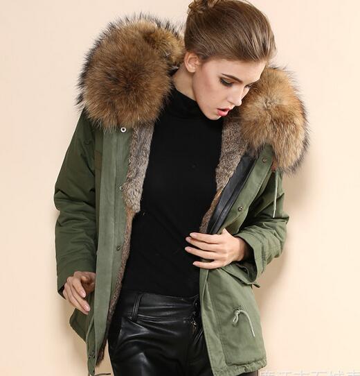 fashion Meifeng brown fur trim 100% brown rabbit fur lined army green mini canvas women parka warm jackets with raccoon fur collar
fashion Meifeng brown fur trim 100% brown rabbit fur lined army green mini canvas women parka warm jackets with raccoon fur collar