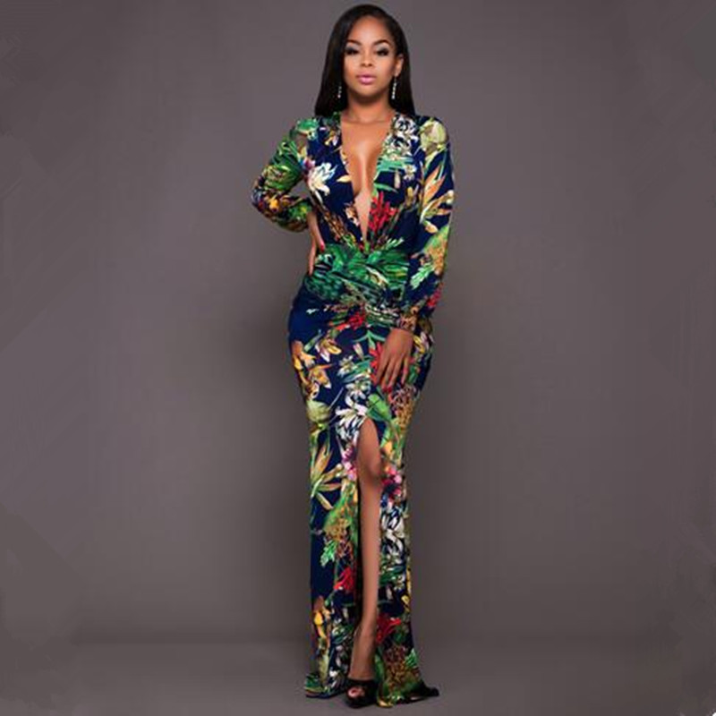 Floral Maxi Dresses Europe US Russia Spring Autumn Noble lady colorful Flowers Print Court style Slim Split Wedding party Floor Long dress, Multi
Floral Maxi Dresses Europe US Russia Spring Autumn Noble lady colorful Flowers Print Court style Slim Split Wedding party Floor Long dress, Multi
