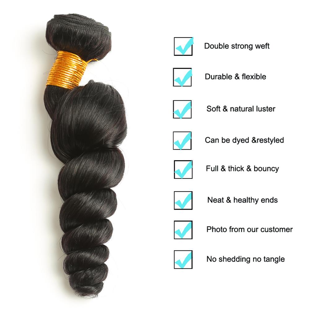 7A Unprocessed Cuticle Aligned Brazilian Hair loose Wave Weft Remy Human Hair Extensions Peruvian Indian Malaysian Dyeable