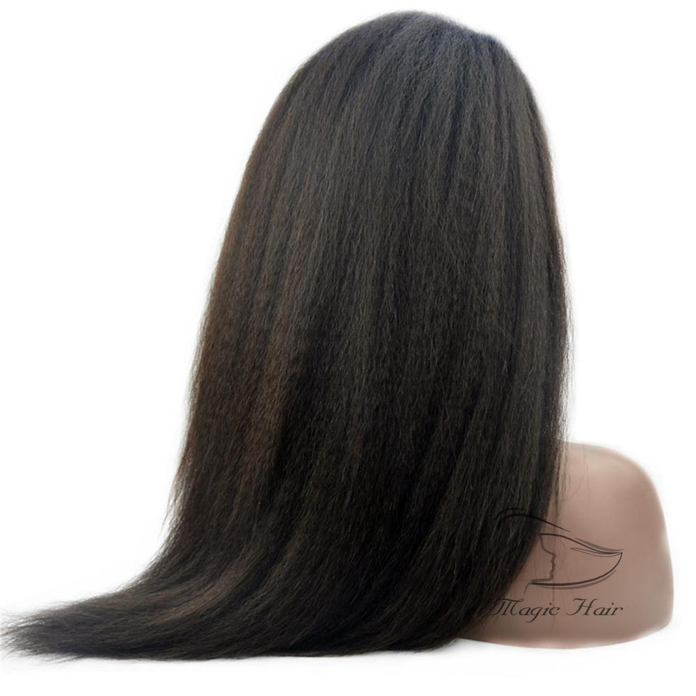Full Lace Human Hair Wigs 8A Virgin Peruvian Hair kinky Straight Lace Front Wigs For Black Women Baby Hair Freeship