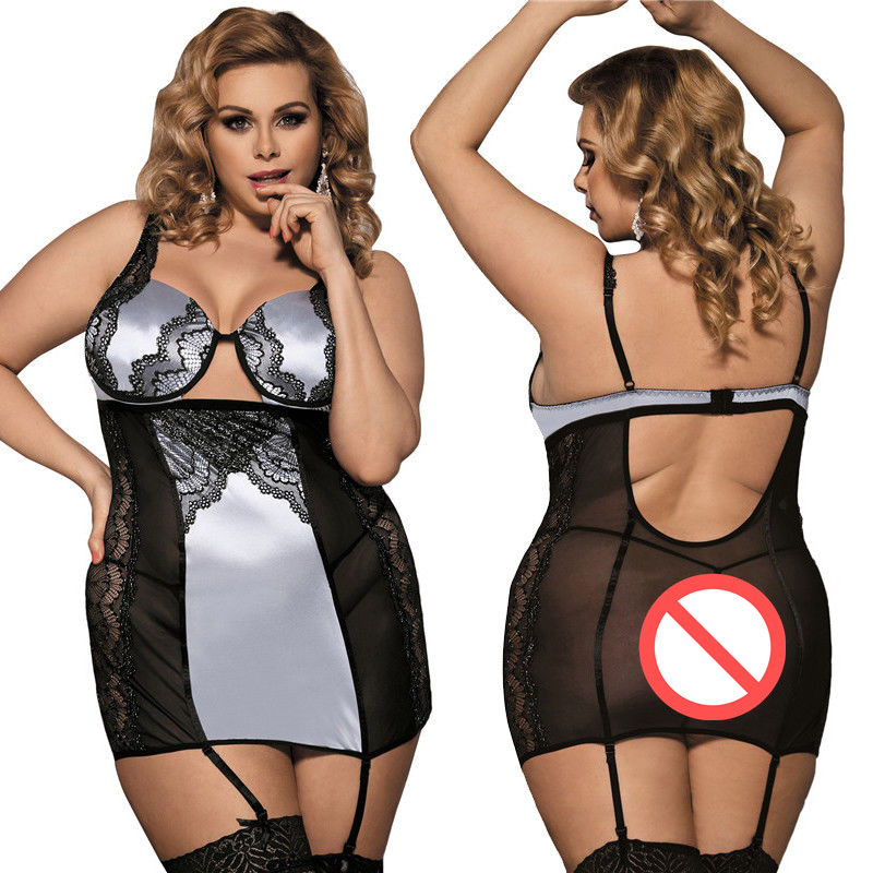 Sexy Women's Silver Elegant Black Lace Burlesque Style Chemise Garter Set SZ8-22 #R56
Sexy Women's Silver Elegant Black Lace Burlesque Style Chemise Garter Set SZ8-22 #R56
