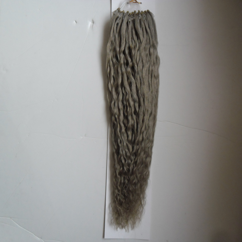 8A Brazilian Kinky Curly Hair 1g Micro Double Loop Hair Extensions 100g 100s grey Curly Micro Ring Hair Extensions silver
8A Brazilian Kinky Curly Hair 1g Micro Double Loop Hair Extensions 100g 100s grey Curly Micro Ring Hair Extensions silver