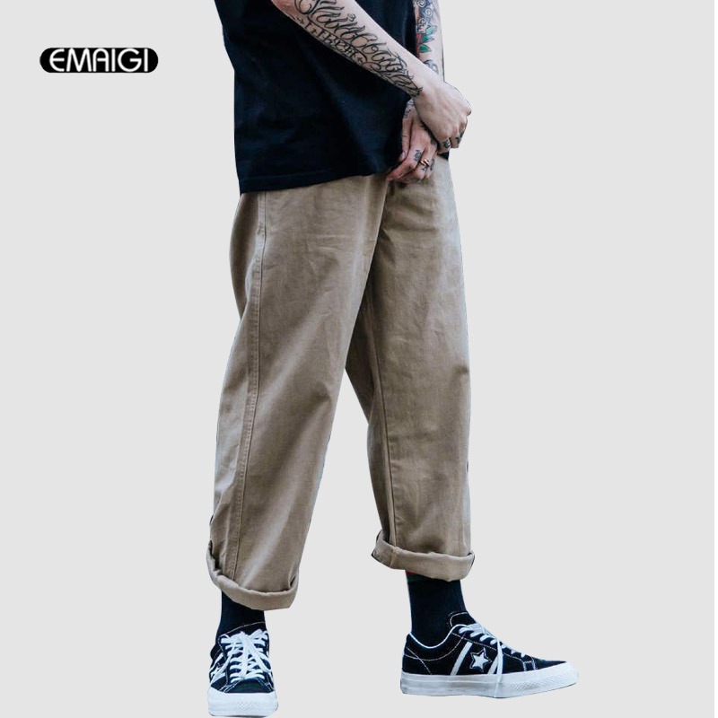 Men Loose Casual Straight Pants Male High Street Fashion Hip Hop Cargo Pants Solid Color Overalls Trousers, Khaki
Men Loose Casual Straight Pants Male High Street Fashion Hip Hop Cargo Pants Solid Color Overalls Trousers, Khaki