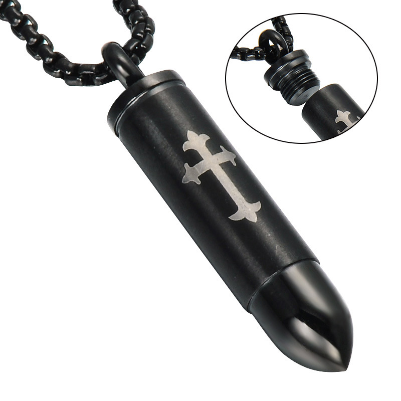 Bullet Cross Jesus Mens Necklace Punk Style Designer Jewelry Titanium Stainless Steel Jewelry Fashion
Bullet Cross Jesus Mens Necklace Punk Style Designer Jewelry Titanium Stainless Steel Jewelry Fashion