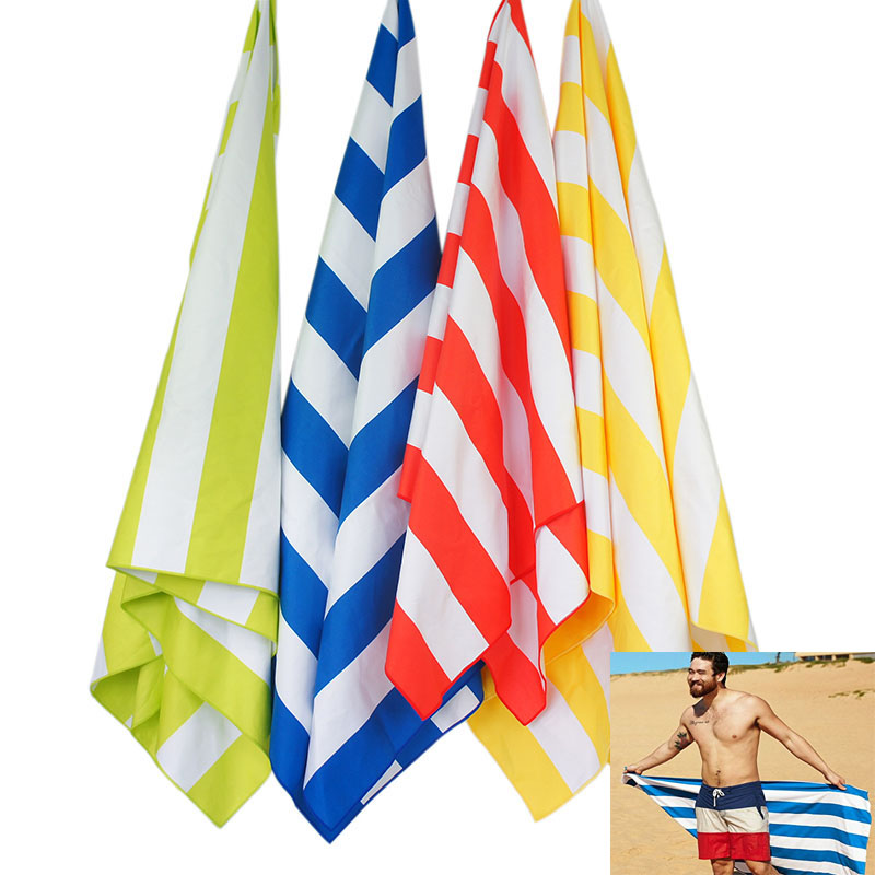 Microfiber Stripe Beach Towel Soft Pouch Quick Dry Towel For Travel Sand Beach Lightweight Towel For Camping Beach Blanket Gifts HH7-452, As pic
Microfiber Stripe Beach Towel Soft Pouch Quick Dry Towel For Travel Sand Beach Lightweight Towel For Camping Beach Blanket Gifts HH7-452, As pic
