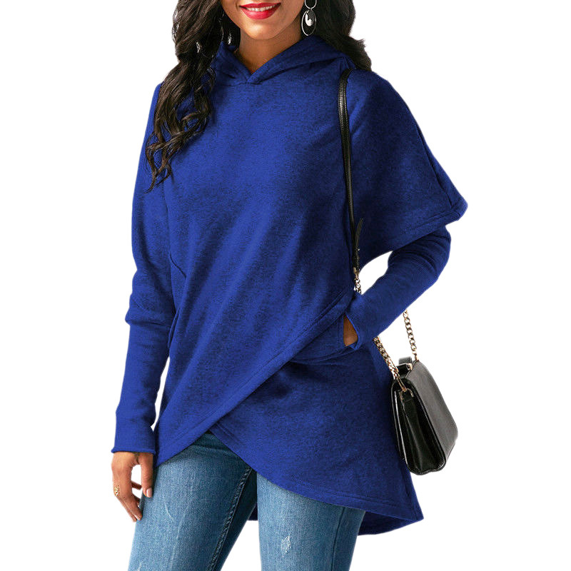 Hoodie Women Plus Size Hooded Sweatshirt Womens Hoodies Casual Long Sleeve Pullovers Loose Asymmetric Hoodie Jumper Sweat Femme D18103001 - view 7